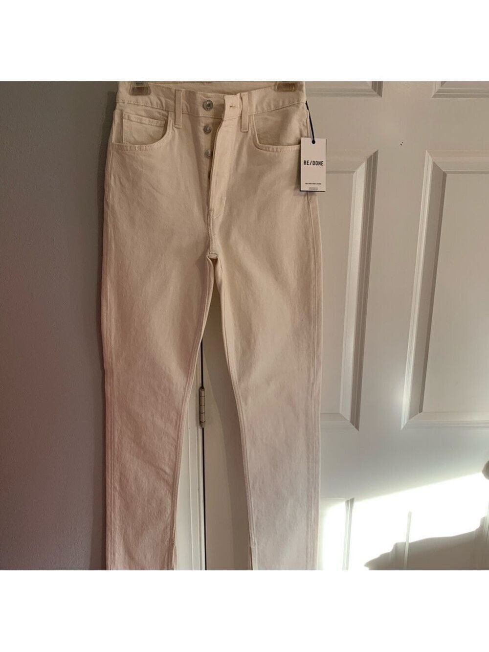 RE/DONE Women's Cream Jeans